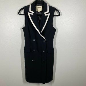 L'AGENCE Keely Double Breasted Blazer Dress Black